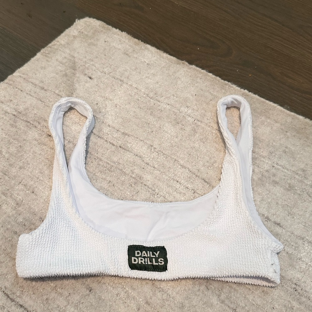 COPY - Daily drills white bikini top
